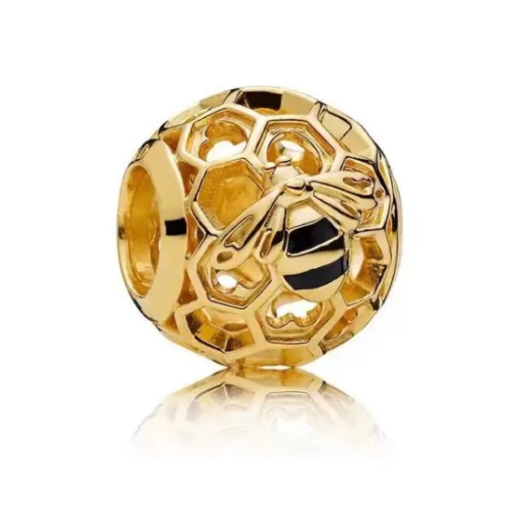 💛🐝🍯💛Honeybee and Honey Charm Fits All Pandora Bracelets💛🍯🐝💛